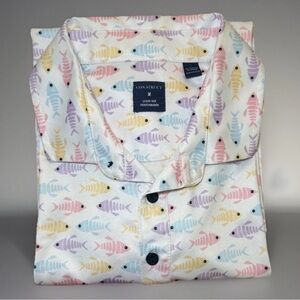 CON.STRUCT Mens Fish Print Golf Polo Shirt Sz M Quick Dry 4-Way Stretch UV 50+